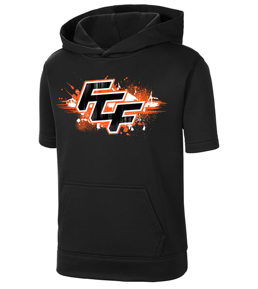 GLITCH - Sport-Tek Youth Sport-Wick Fleece Short Sleeve Hooded Pullover YST251 - FCF Flight Baseball