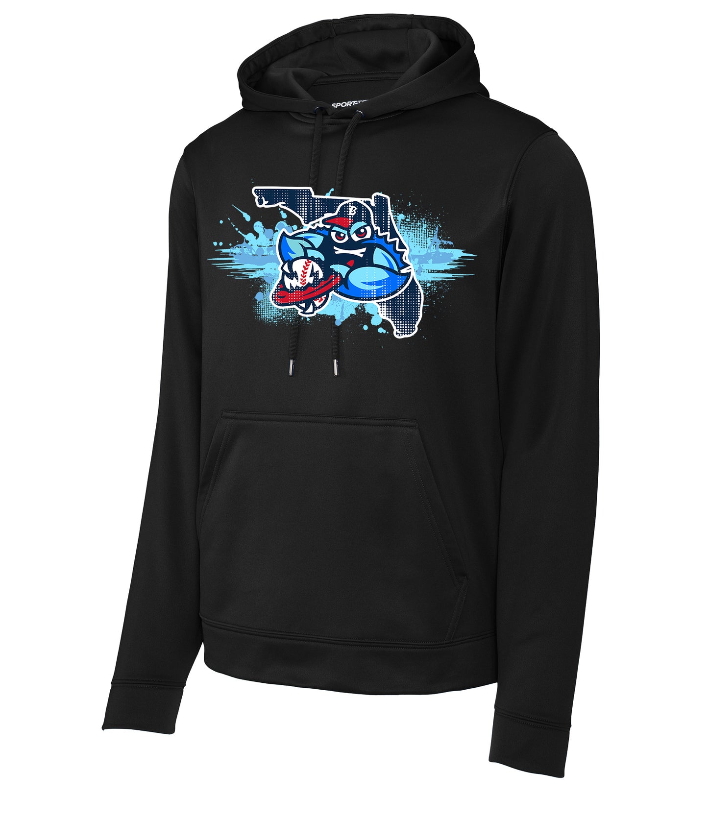 GLITCH - Sport-Tek Sport-Wick Fleece Hooded Pullover F244 - FCA Blueclaws Baseball