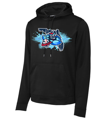 GLITCH - Sport-Tek Sport-Wick Fleece Hooded Pullover F244 - FCA Blueclaws Baseball