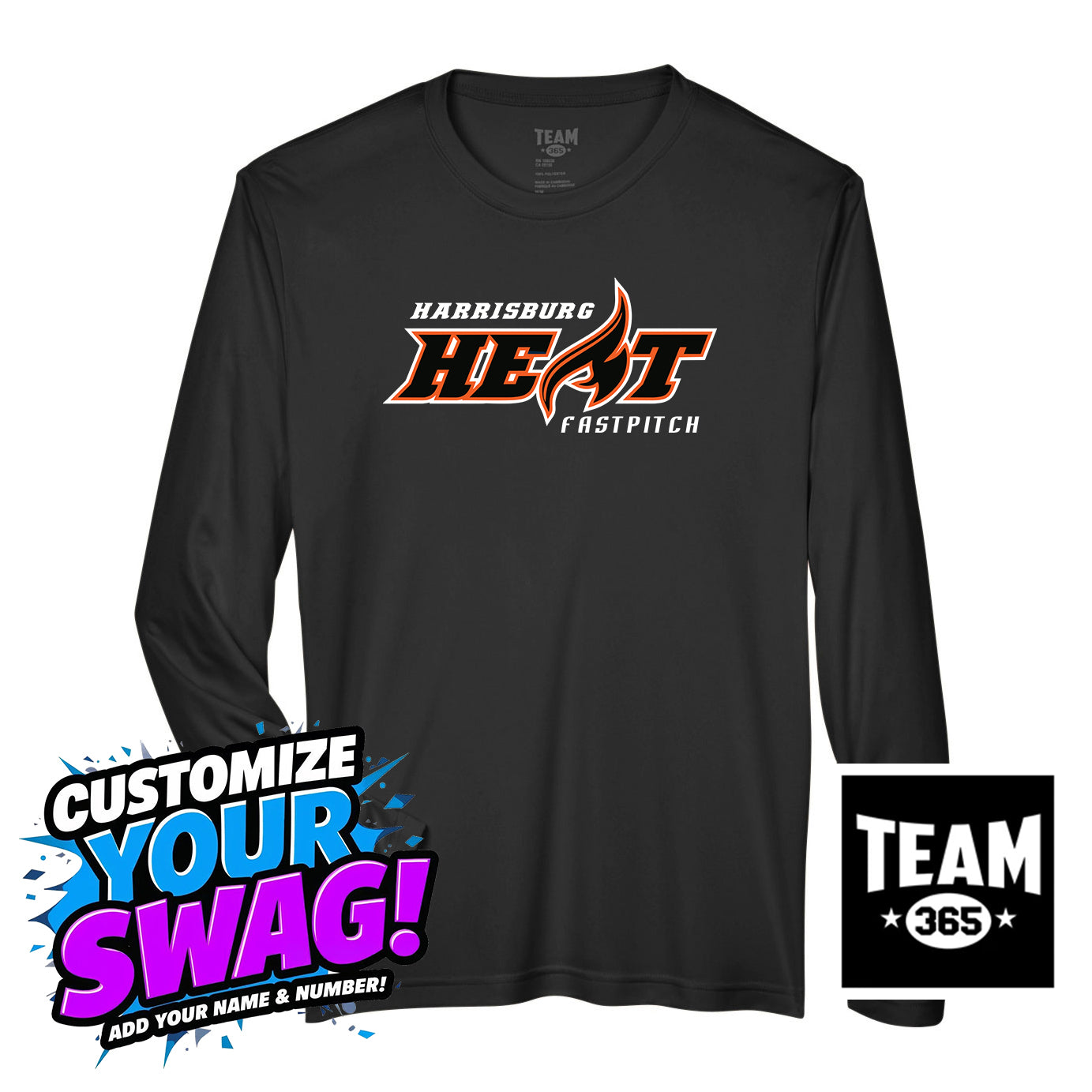 Team 365 Youth & Men's Zone Performance Long-Sleeve T-Shirt - Harrisburg Heat Softball