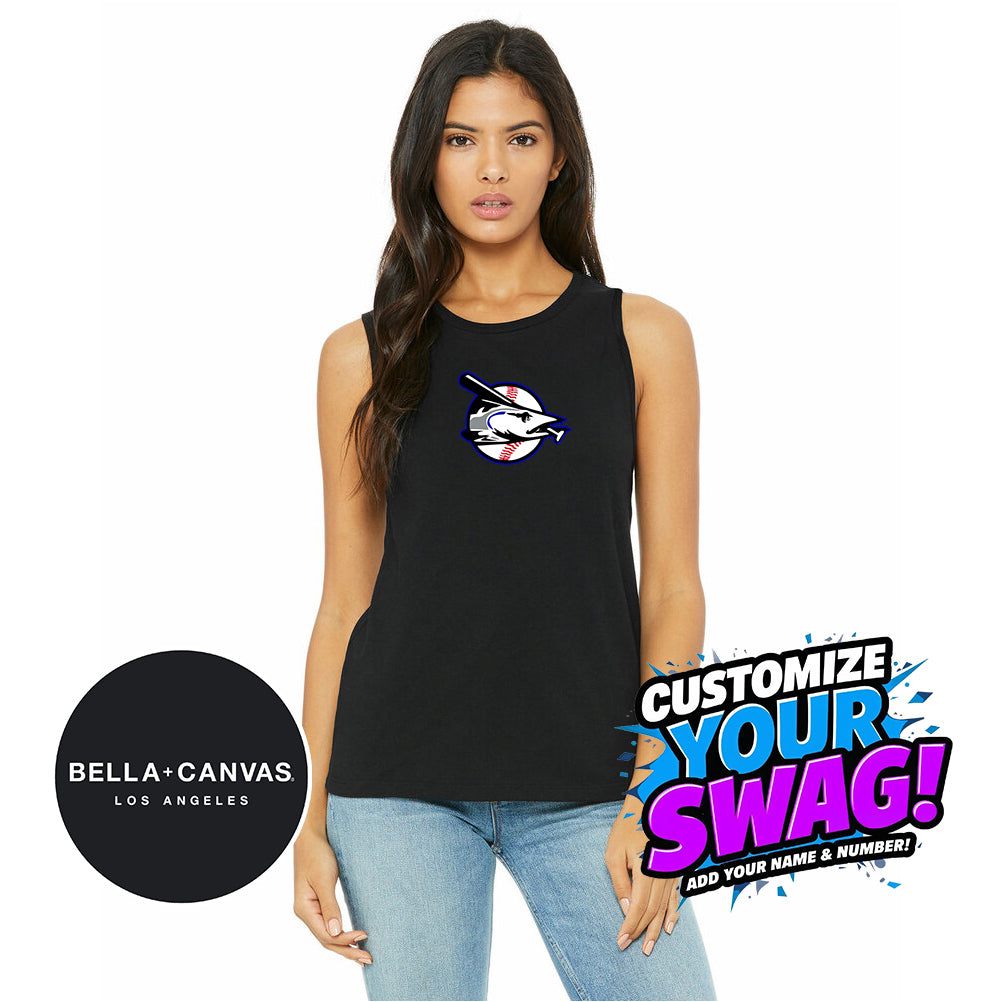 Bella + Canvas B6003 Women's Jersey Muscle Tank - Jax Beach Baseball