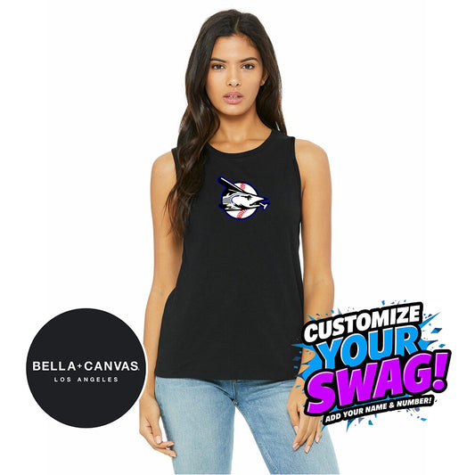 Bella + Canvas B6003 Women's Jersey Muscle Tank - Jax Beach Baseball