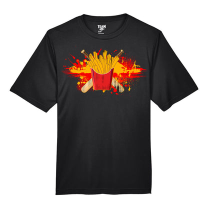 GLITCH - Team 365 Youth & Men's Zone Performance T-Shirt - Team Rally Fries Baseball