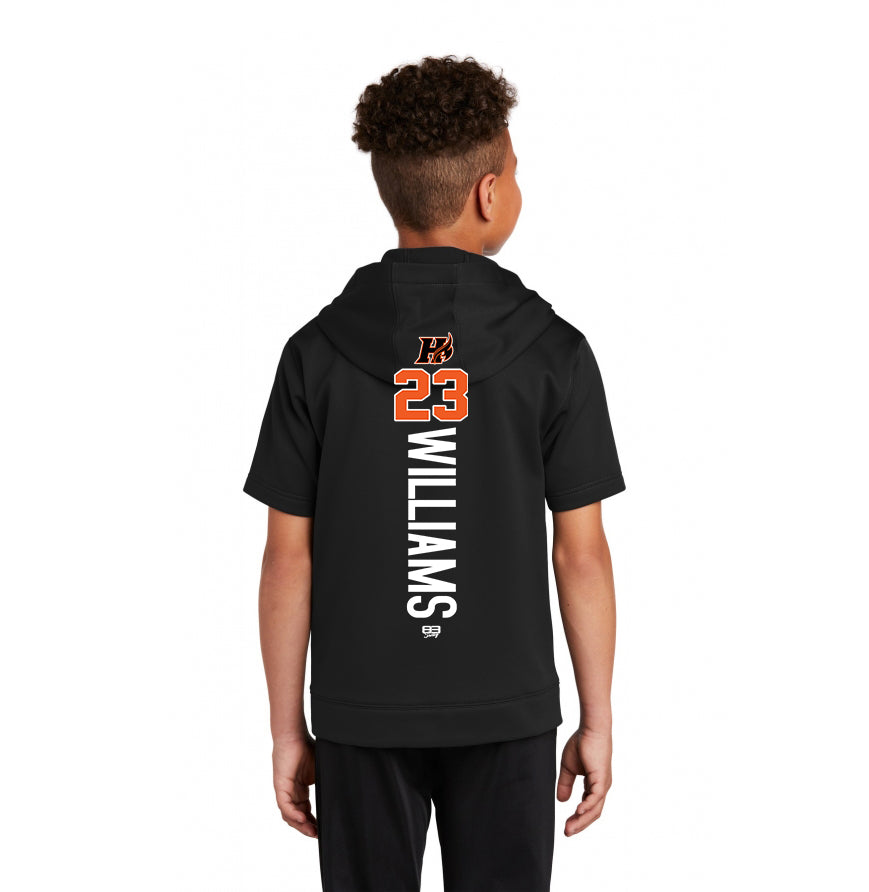 Sport-Tek Youth Sport-Wick Fleece Short Sleeve Hooded Pullover YST251 - Harrisburg Heat Softball