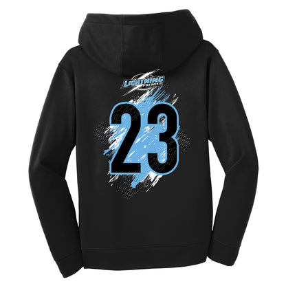 GLITCH - Sport-Tek Youth Sport-Wick Fleece Hooded Pullover YST244 - Lightning Premier Softball
