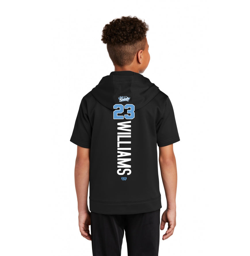 Sport-Tek Youth Sport-Wick Fleece Short Sleeve Hooded Pullover YST251 - Lady Saints Softball