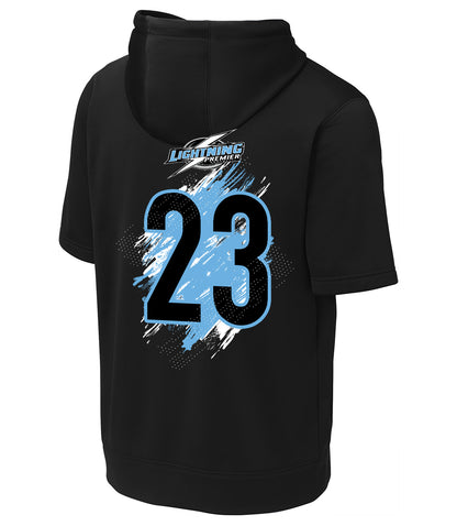 GLITCH - Sport-Tek Sport-Wick Fleece Short Sleeve Hooded Pullover ST251 - Lightning Premier Softball