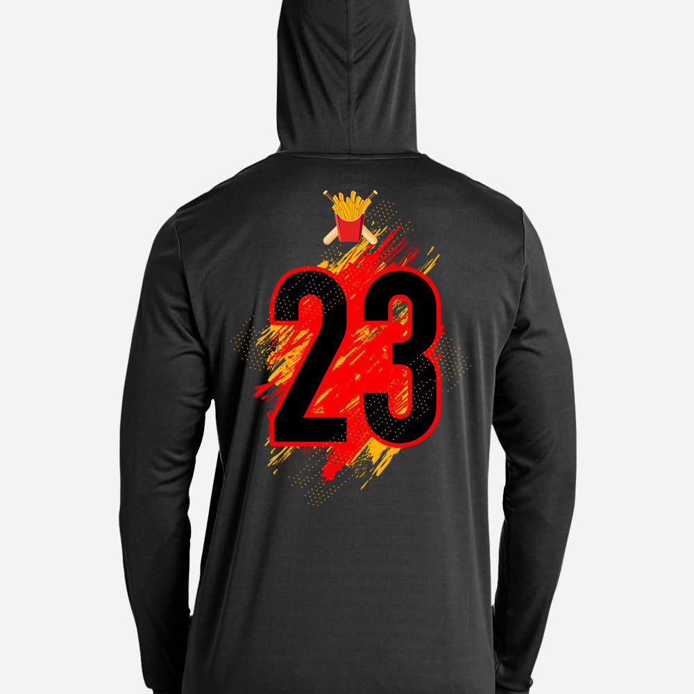 GLITCH - Team 365 Youth & Men's Zone Performance Hoodie - Team Rally Fries Baseball