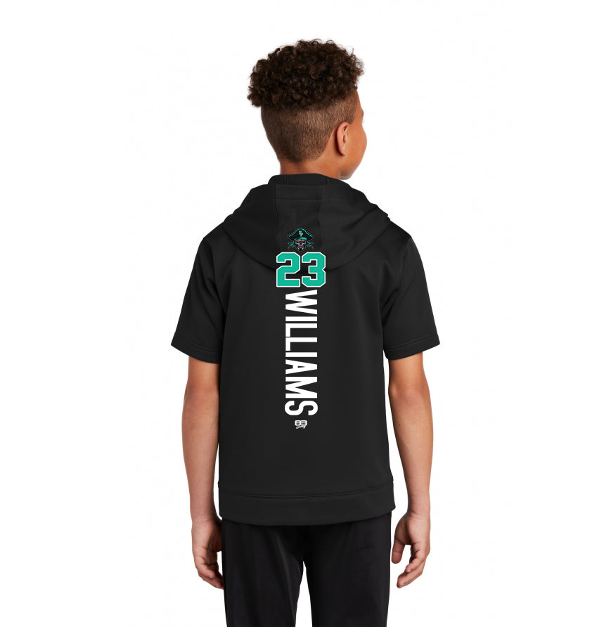 Sport-Tek Youth Sport-Wick Fleece Short Sleeve Hooded Pullover YST251 - South Florida Pirates