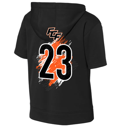 GLITCH - Sport-Tek Youth Sport-Wick Fleece Short Sleeve Hooded Pullover YST251 - FCF Flight Baseball