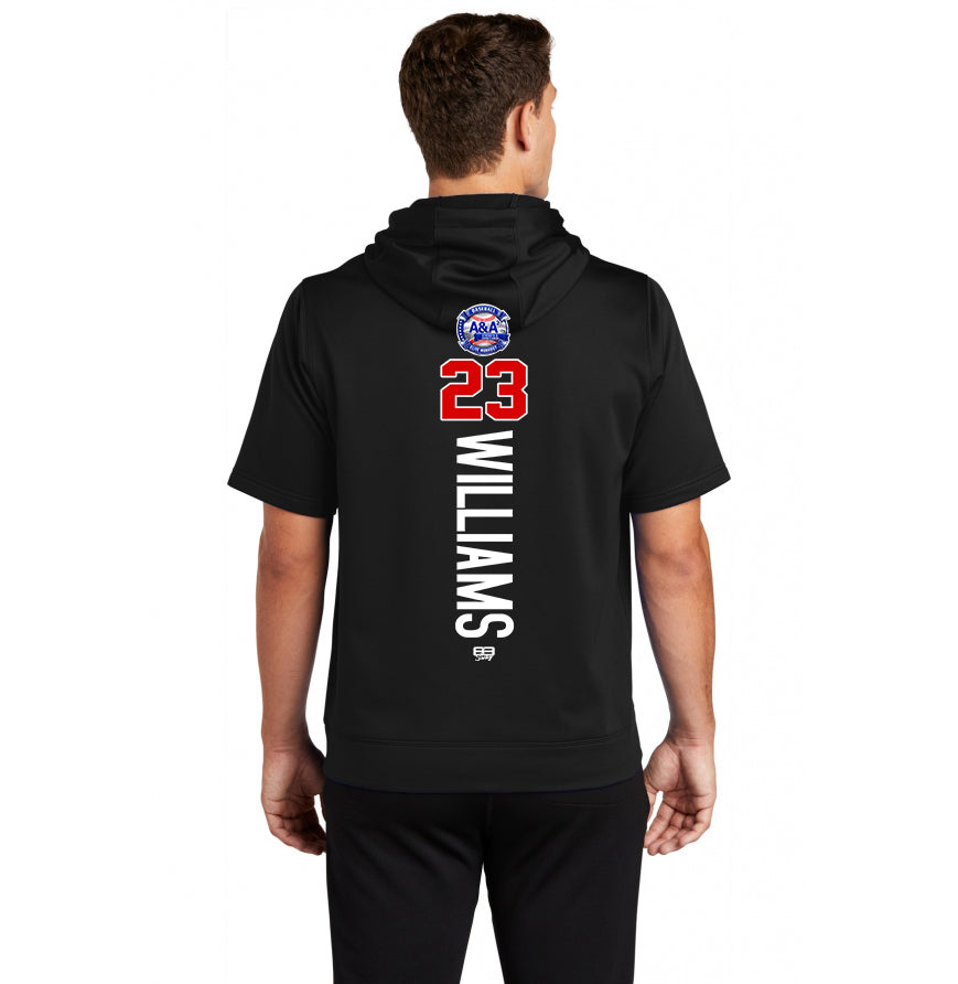 Sport-Tek Sport-Wick Fleece Short Sleeve Hooded Pullover ST251 - A&A Baseball Elite
