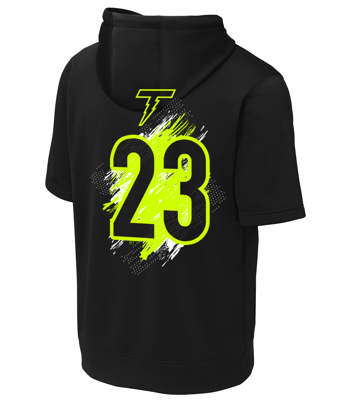 GLITCH - Sport-Tek Sport-Wick Fleece Short Sleeve Hooded Pullover ST251 - Ponte Vedra Thunder Baseball
