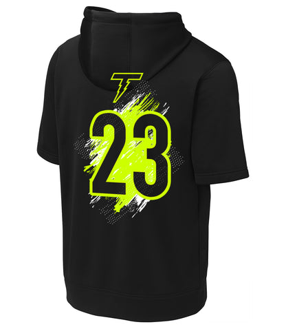 GLITCH - Sport-Tek Sport-Wick Fleece Short Sleeve Hooded Pullover ST251 - Ponte Vedra Thunder Baseball