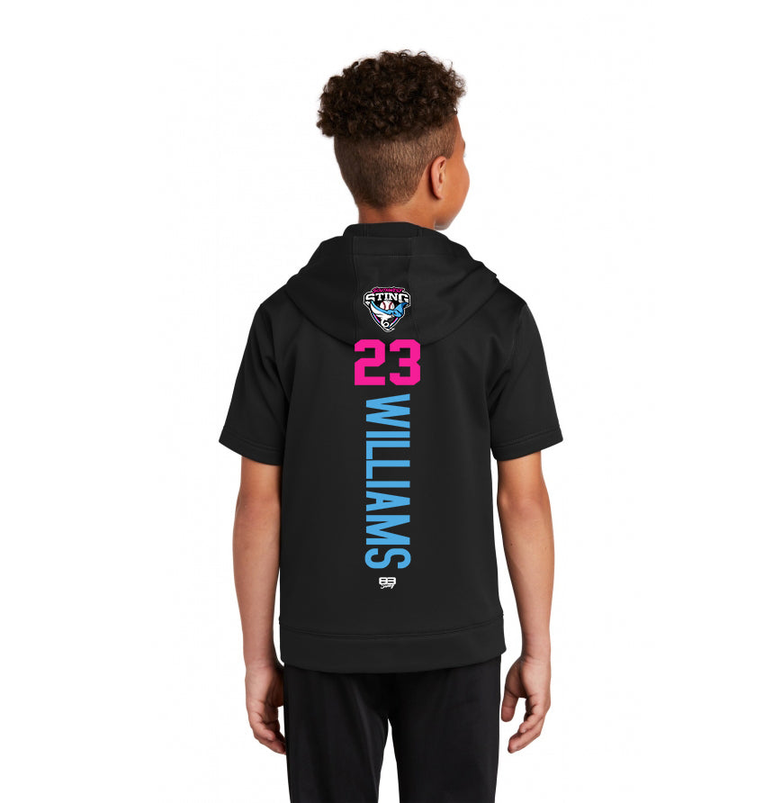 Sport-Tek Youth Sport-Wick Fleece Short Sleeve Hooded Pullover YST251 - Southwest Sting Baseball