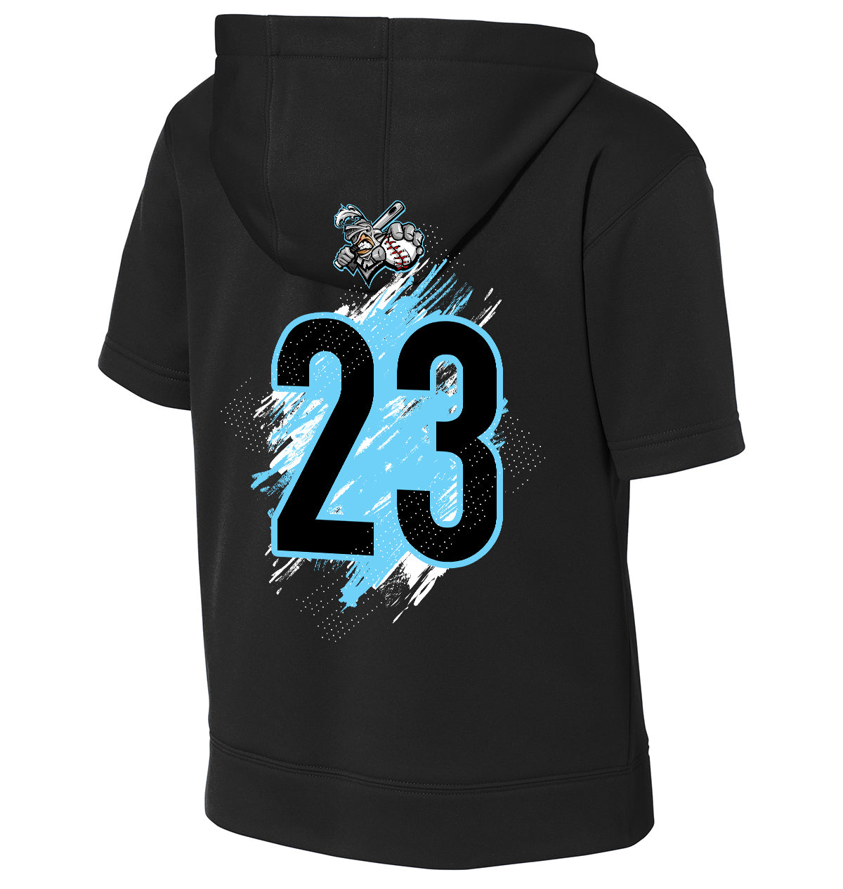 GLITCH - Sport-Tek Youth Sport-Wick Fleece Short Sleeve Hooded Pullover YST251 - Knights Baseball