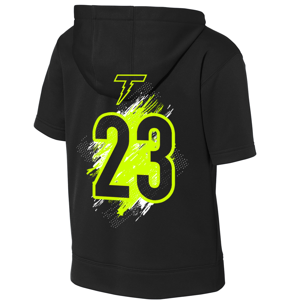 GLITCH - Sport-Tek Youth Sport-Wick Fleece Short Sleeve Hooded Pullover YST251 - Ponte Vedra Thunder Baseball
