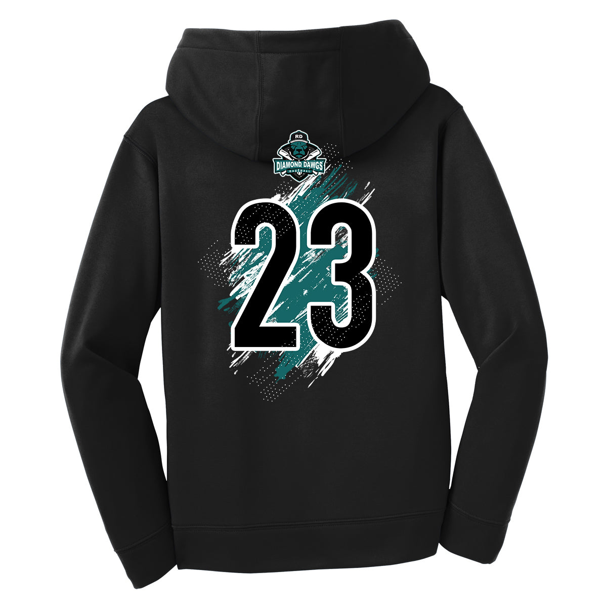 GLITCH - Sport-Tek Youth Sport-Wick Fleece Hooded Pullover YST244 - Diamond Dawgs Baseball