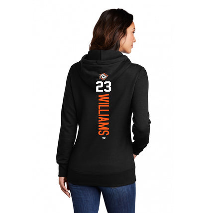 Port & Company Women's Core Fleece Pullover Hooded Sweatshirt LPC78H - FCF Flight Baseball