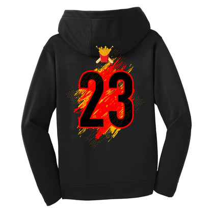 GLITCH - Sport-Tek Youth Sport-Wick Fleece Hooded Pullover YST244 - Team Rally Fries Baseball