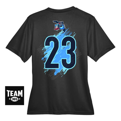 GLITCH - Team 365 TT11W Women's Zone Performance T-Shirt - FCA Blueclaws Baseball