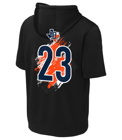 GLITCH - Sport-Tek Sport-Wick Fleece Short Sleeve Hooded Pullover ST251 - Dallas Tigers Baseball