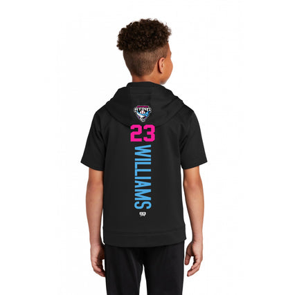 Sport-Tek Youth Sport-Wick Fleece Short Sleeve Hooded Pullover YST251 - Southwest Sting Baseball
