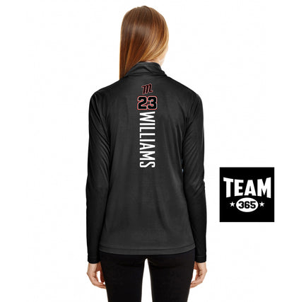 Team 365 TT31W Women's Zone Performance Quarter-Zip - SYA Mets "M" Logo
