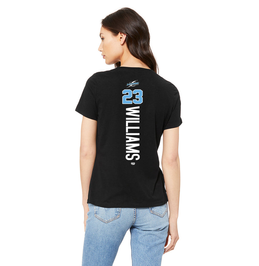 Bella + Canvas 6415 Ladies' Relaxed Triblend V-Neck T-Shirt - Lightning Premier Softball