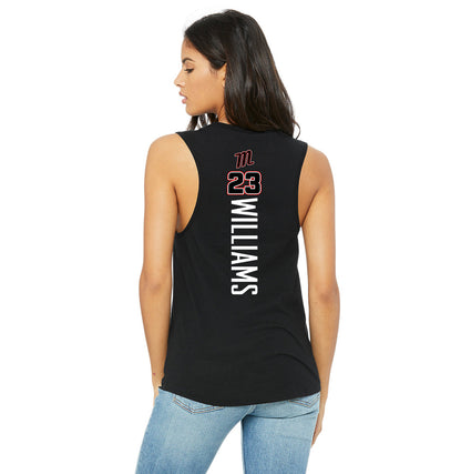 Bella + Canvas B6003 Women's Jersey Muscle Tank - SYA Mets "M" Logo