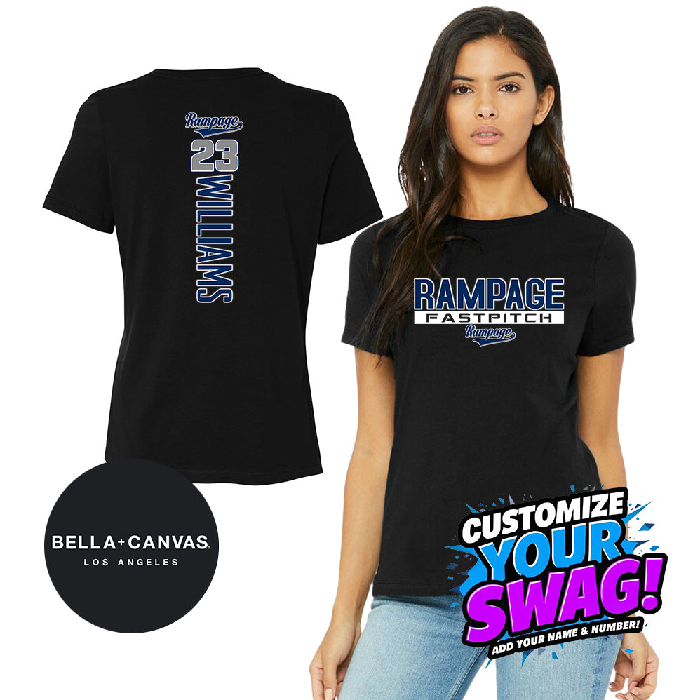 GAME TIME - Bella + Canvas B6400 Women's Relaxed Jersey Short-Sleeve T-Shirt - Mississippi Rampage