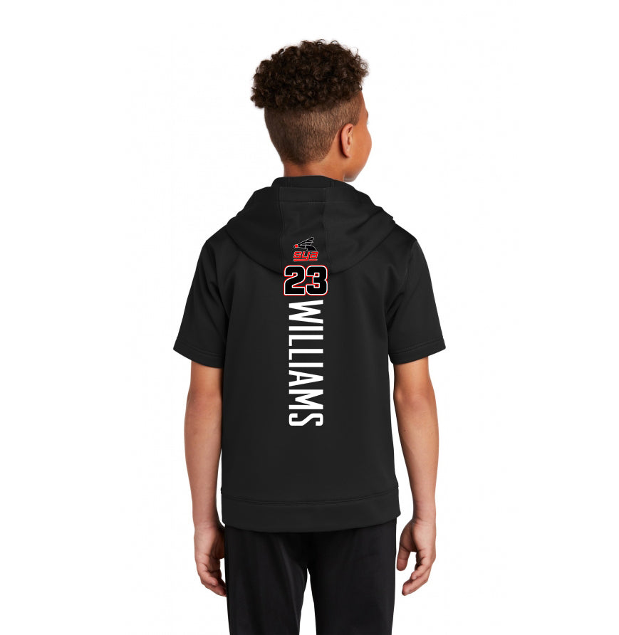 Sport-Tek Youth Sport-Wick Fleece Short Sleeve Hooded Pullover YST251 - SYA Batter Logo