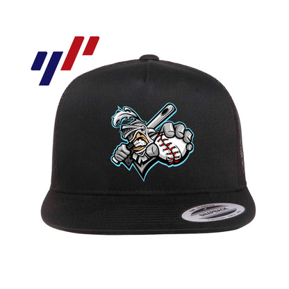 Yupoong 6006 Adult 5-Panel Classic Trucker Hat - DTF PRINTED - Knights Baseball