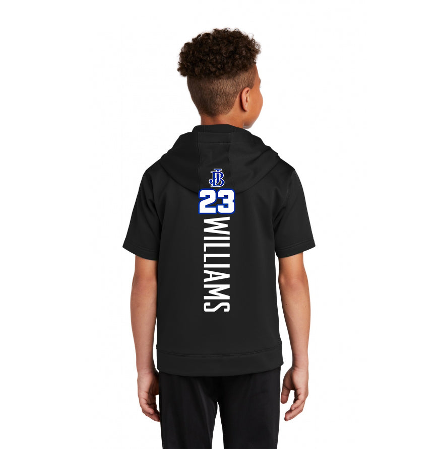 Sport-Tek Youth Sport-Wick Fleece Short Sleeve Hooded Pullover - Jax Beach Baseball