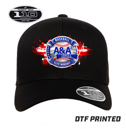 Flexfit 110M Adult 110reg Mesh Cap DTF PRINTED - A&A Baseball Elite