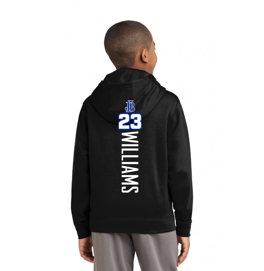 Sport-Tek Youth Sport-Wick Fleece Hooded Pullover - Jax Beach Baseball