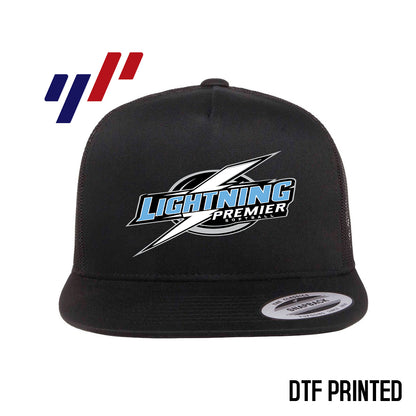 Yupoong 6006 Adult 5-Panel Classic Trucker Hat - DTF PRINTED - Lightning Premier Softball