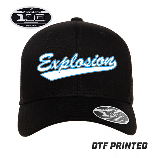 Flexfit 110M Adult 110reg Mesh Cap DTF PRINTED - Explosion Softball