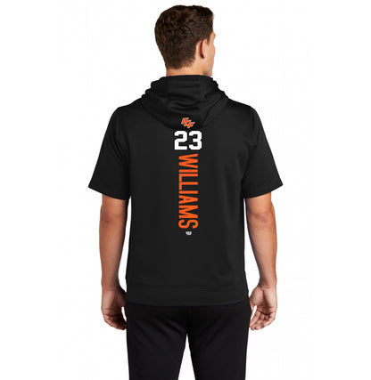 Sport-Tek Sport-Wick Fleece Short Sleeve Hooded Pullover ST251 - FCF Flight Baseball