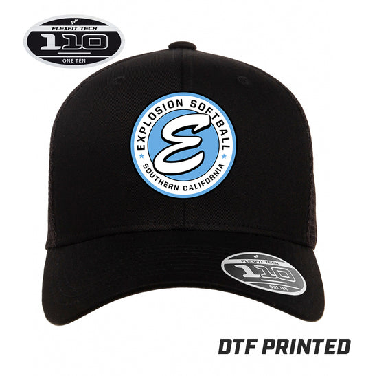 Flexfit 110M Adult 110reg Mesh Cap DTF PRINTED - Explosion Softball
