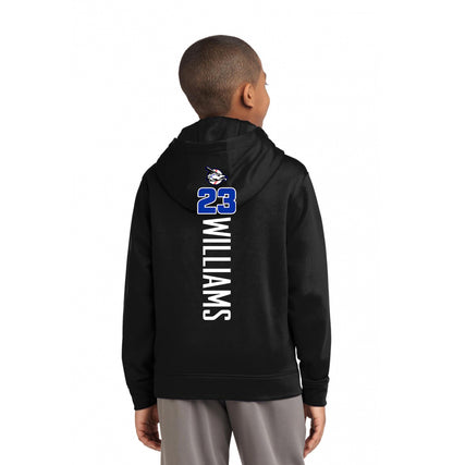 Sport-Tek Youth Sport-Wick Fleece Hooded Pullover - Jax Beach Baseball