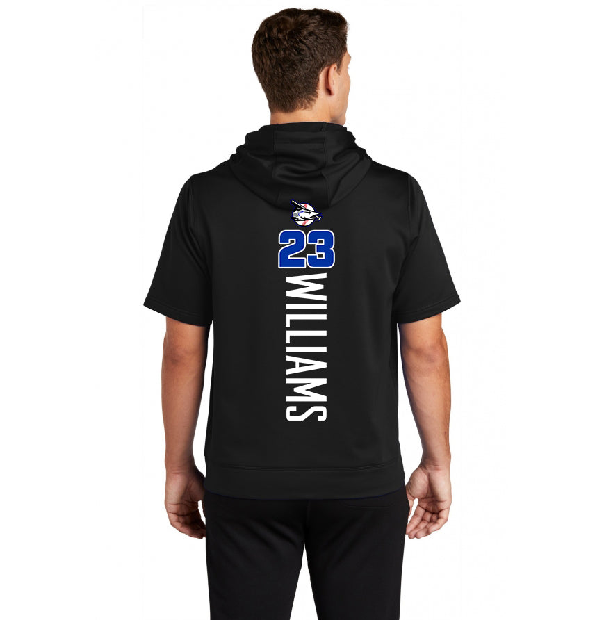 Sport-Tek Sport-Wick Fleece Short Sleeve Hooded Pullover - Jax Beach Baseball