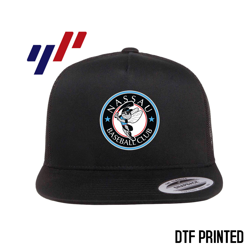 Yupoong 6006 Adult 5-Panel Classic Trucker Hat - DTF PRINTED - NBC Gnats Baseball