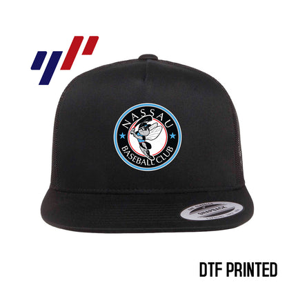 Yupoong 6006 Adult 5-Panel Classic Trucker Hat - DTF PRINTED - NBC Gnats Baseball