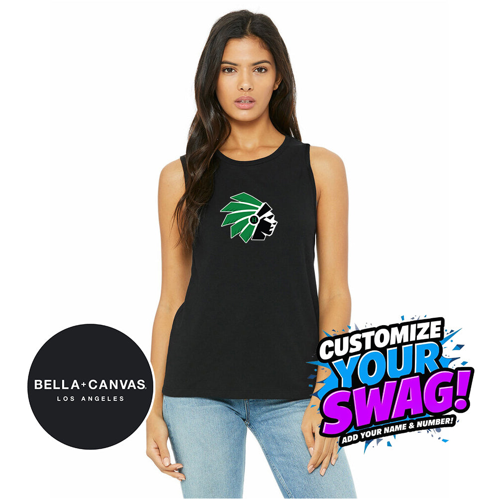 Bella + Canvas B6003 Women's Jersey Muscle Tank - Hopatcong Warriors Football & Cheer