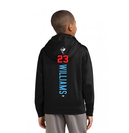 Sport-Tek Youth Sport-Wick Fleece Hooded Pullover YST244 - NBC Gnats Baseball
