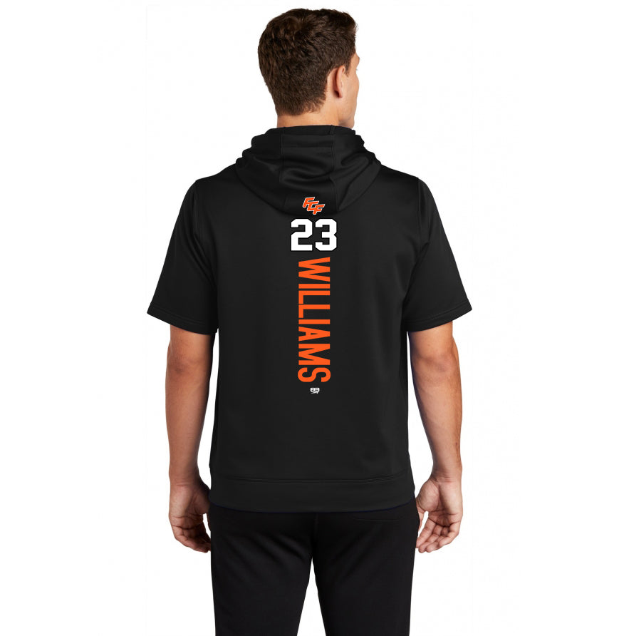 Sport-Tek Sport-Wick Fleece Short Sleeve Hooded Pullover ST251 - FCF Flight Baseball