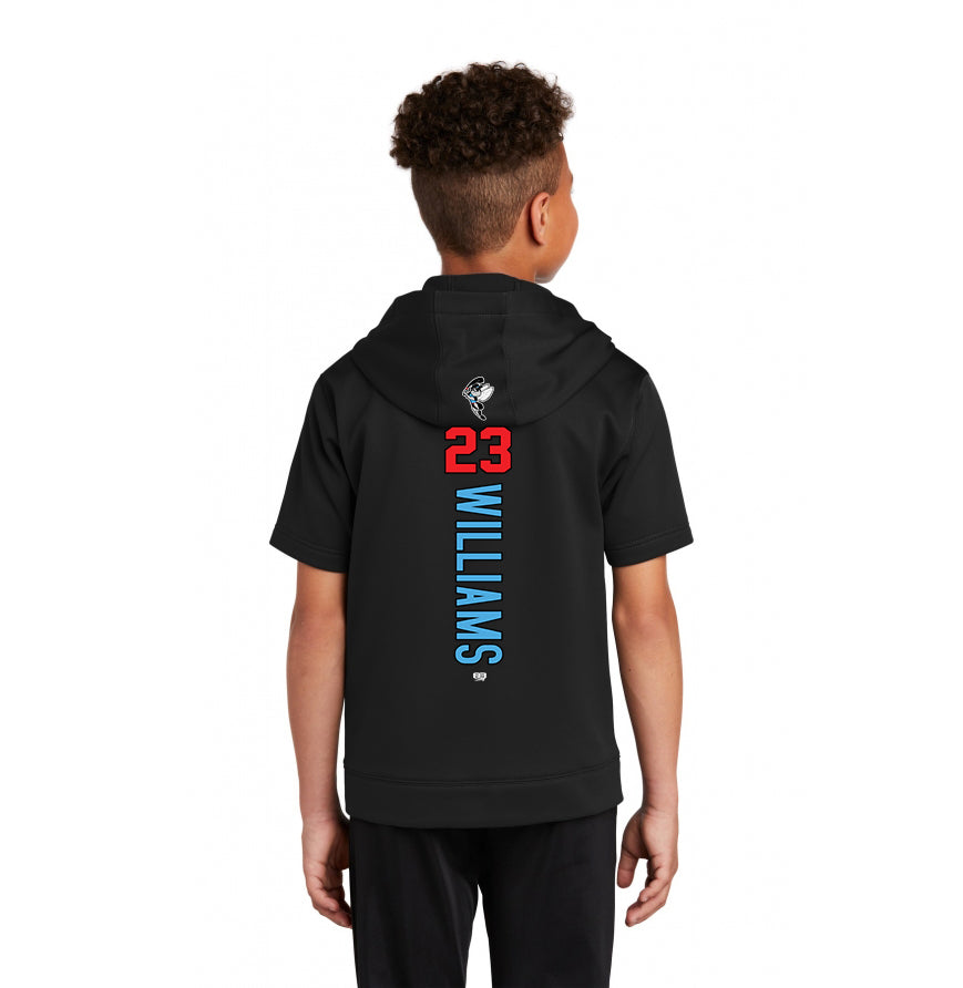 Sport-Tek Youth Sport-Wick Fleece Short Sleeve Hooded Pullover YST251 - NBC Gnats Baseball