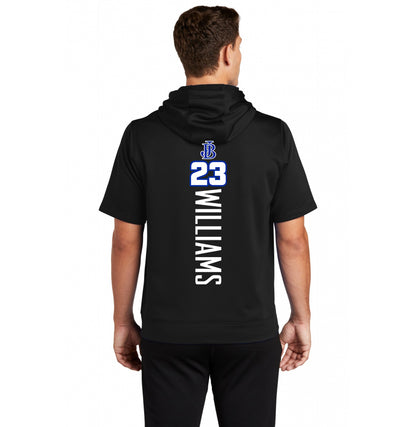 Sport-Tek Sport-Wick Fleece Short Sleeve Hooded Pullover - Jax Beach Baseball