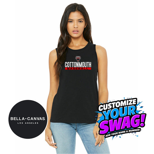 Bella + Canvas B6003 Women's Jersey Muscle Tank - Black Creek Cottonmouths