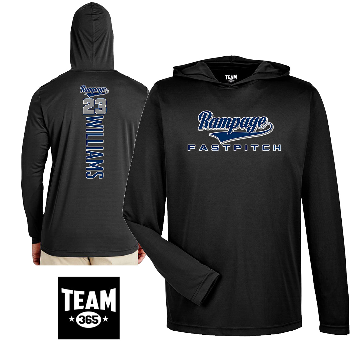 GAME TIME - Team 365 Youth & Men's Zone Performance Hoodie - Mississippi Rampage